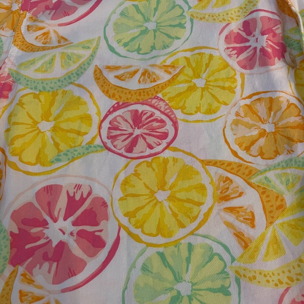 Goodfellow & Co Citrus Print Short Sleeve Button Up Shirt M - Picture 4 of 7